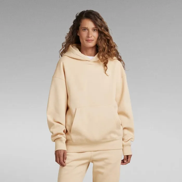 Sweatshirts and Hoodies Men GStar RAW Unisex Core Loose Hoodie Ivory Cream