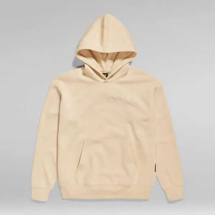 Sweatshirts and Hoodies Men GStar RAW Unisex Core Loose Hoodie Ivory Cream