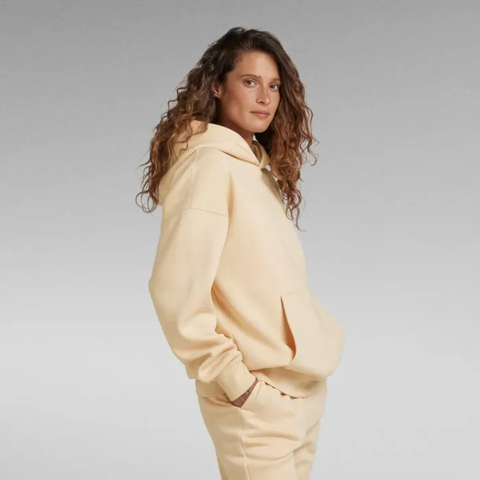 Sweatshirts and Hoodies Men GStar RAW Unisex Core Loose Hoodie Ivory Cream
