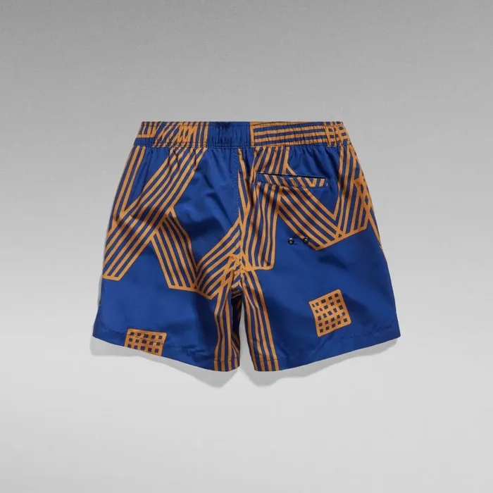 Swimwear Men GStar RAW Dirik Allover Swim Shorts Ballpen Blue Seven Four Eleven