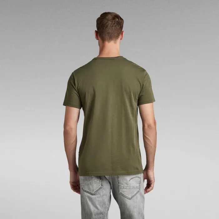 TShirts and Polos Men GStar RAW Applique Multi Technique TShirt Shadow Olive