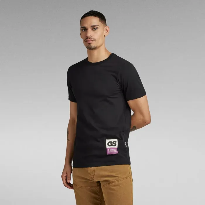 TShirts and Polos Men GStar RAW Back Graphic Slim TShirt Dark Black