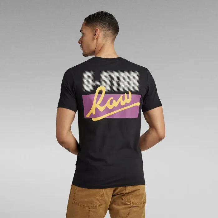 TShirts and Polos Men GStar RAW Back Graphic Slim TShirt Dark Black