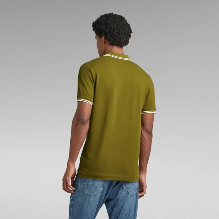 TShirts and Polos Men GStar RAW Dunda Slim Stripe Polo Avocado