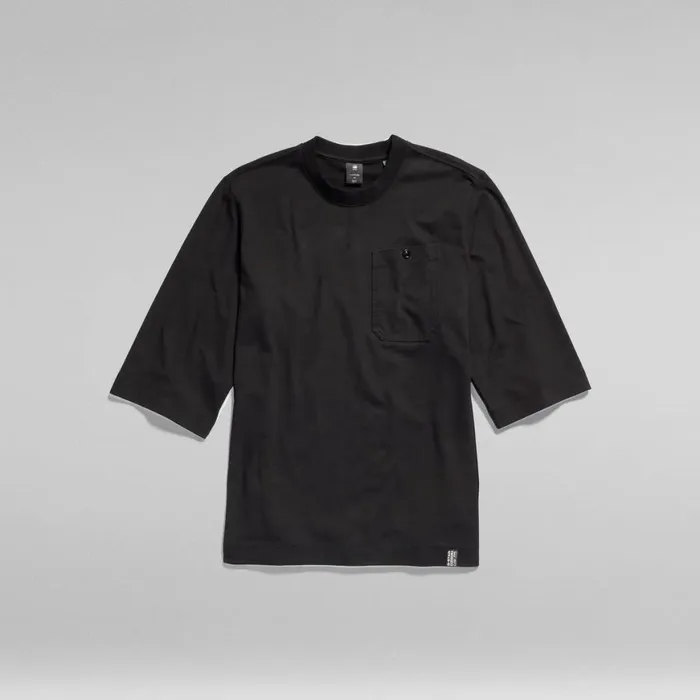TShirts and Polos Men GStar RAW Essential Loose 34 Sleeve TShirt Dark Black