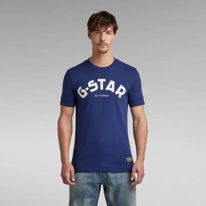 TShirts and Polos Men GStar RAW Felt Applique Tshirt Imperial Blue