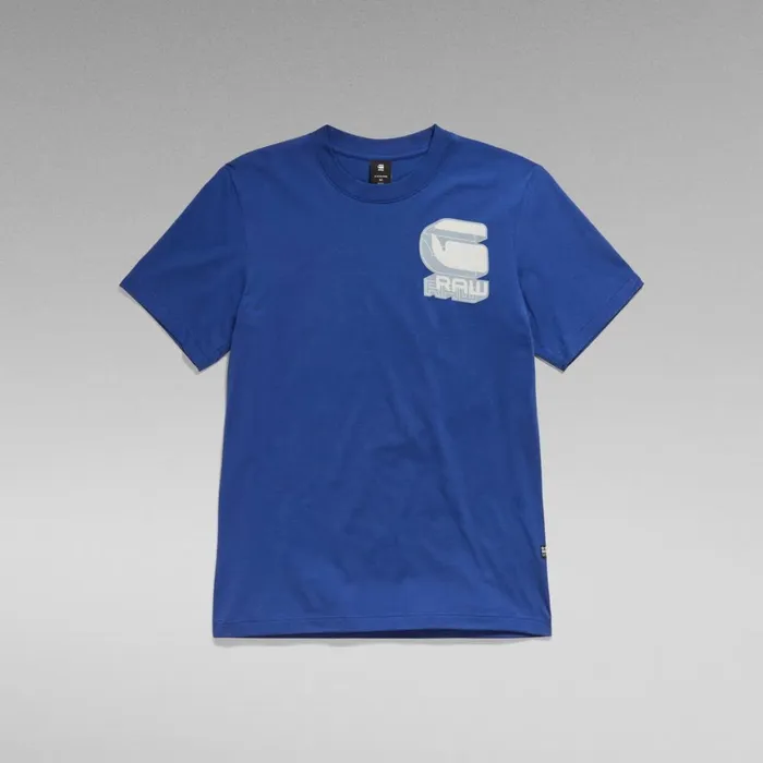 TShirts and Polos Men GStar RAW Shadow Graphic Slim TShirt Ballpen Blue
