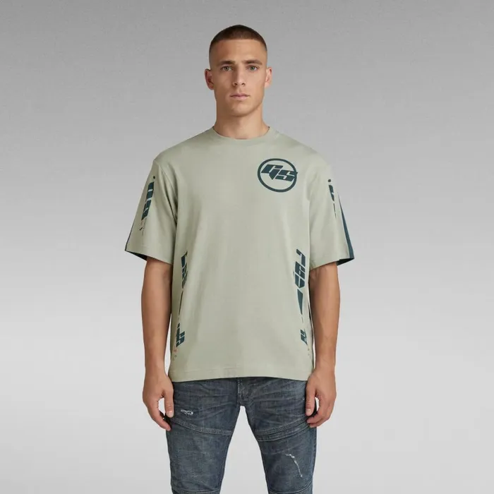 TShirts and Polos Men GStar RAW Sobiru Graphic Boxy TShirt Iceberg Greennitro Color Block TShirts and Polos Men GStar RAW Sobiru Graphic Boxy TShirt Iceberg Greennitro Color Block