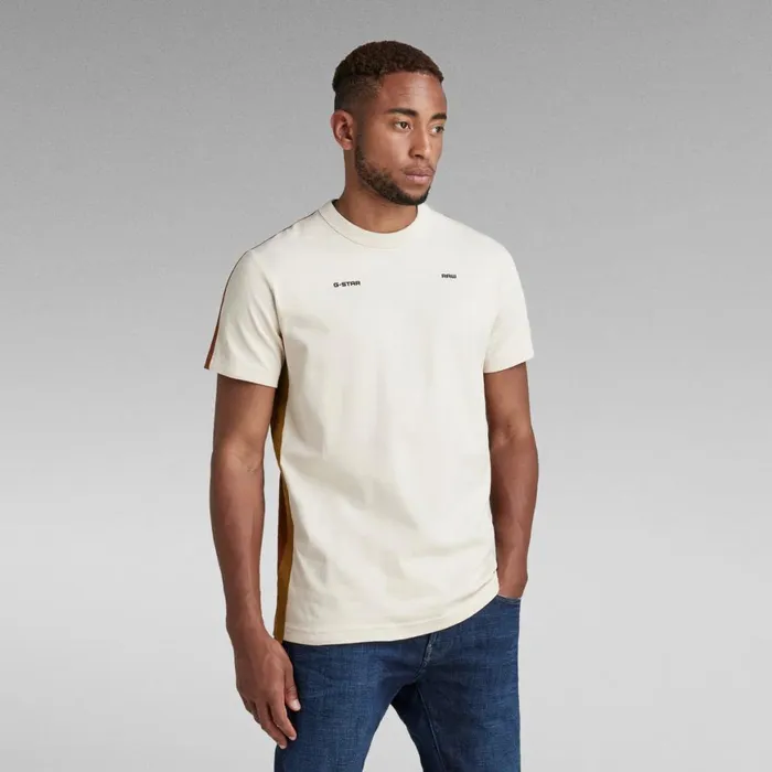 TShirts and Polos Men GStar RAW Tape Colorblock Loose TShirt Dark Talcauburn Color Block