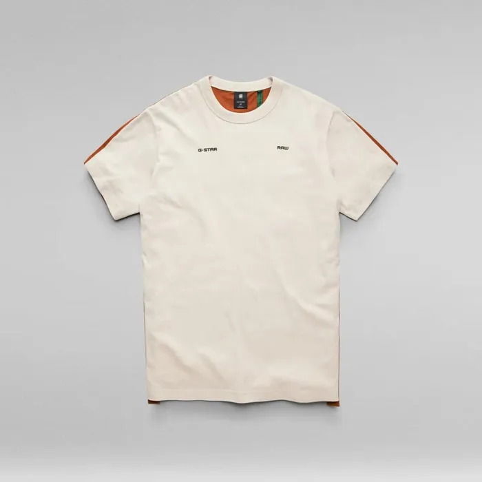 TShirts and Polos Men GStar RAW Tape Colorblock Loose TShirt Dark Talcauburn Color Block