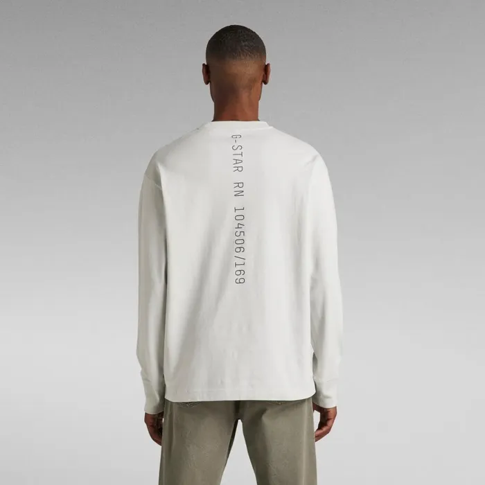 TShirts and Polos Men GStar RAW Typeface Back Graphic Boxy TShirt Cool Grey
