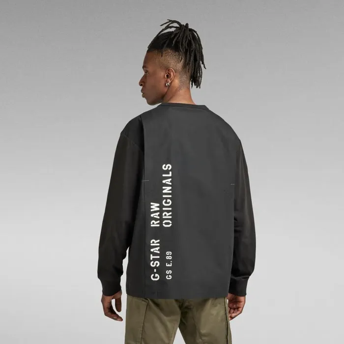 TShirts and Polos Men GStar RAW Utility Mix Boxy TShirt Dark Black