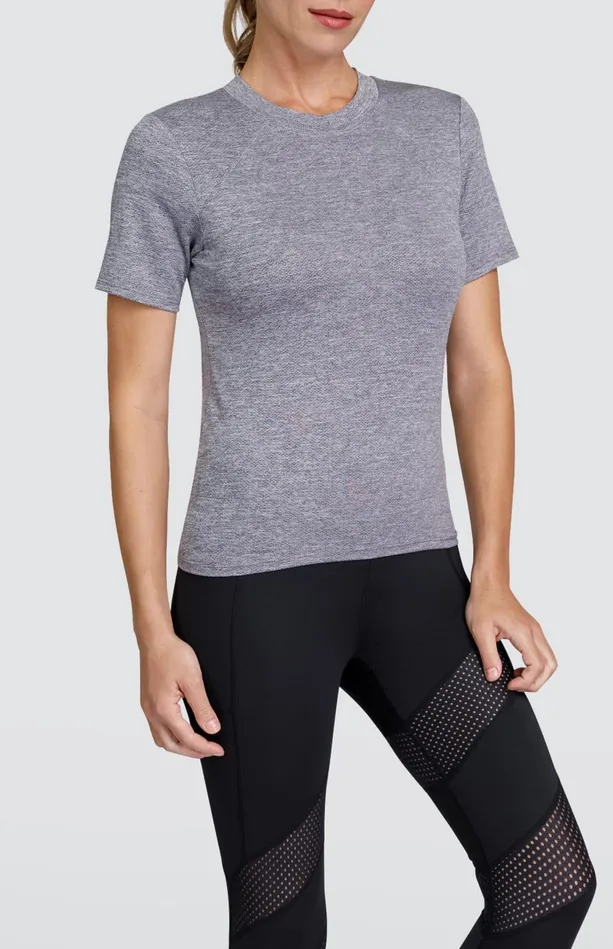 Tail Activewear Ally Top 8211 Frosted Heather 8211 FINAL SALE Women Short Sleeve Tail Activewear Ally Top 8211 Frosted Heather 8211 FINAL SALE Women Short Sleeve