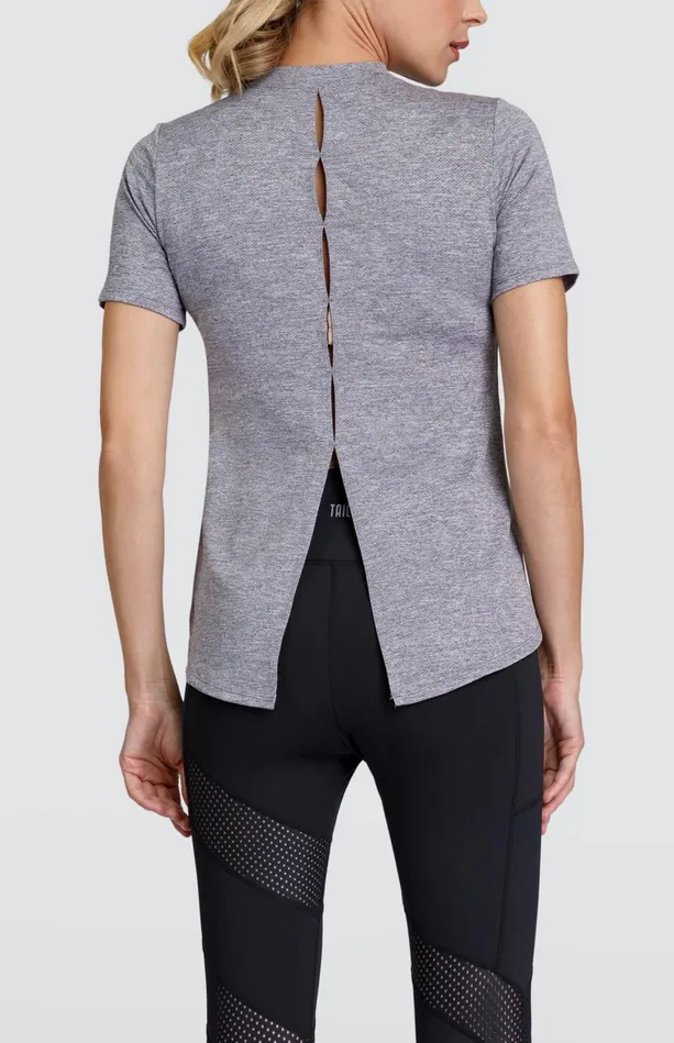 Tail Activewear Ally Top 8211 Frosted Heather 8211 FINAL SALE Women Short Sleeve