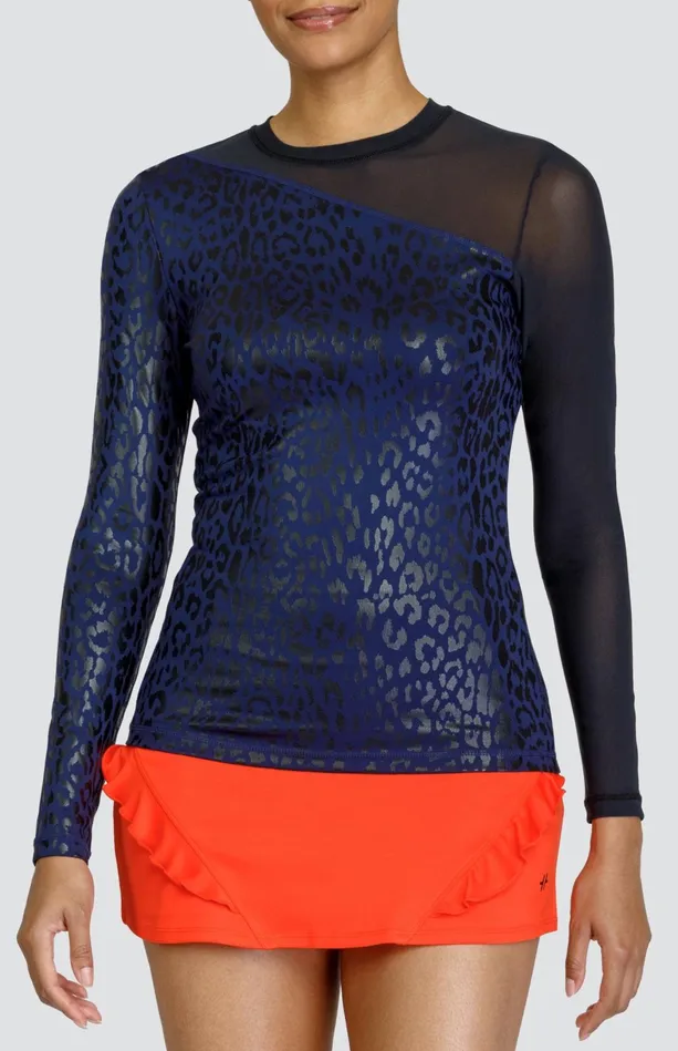Tail Activewear Carly Top 8211 Leopard Foil Women Long Sleeve