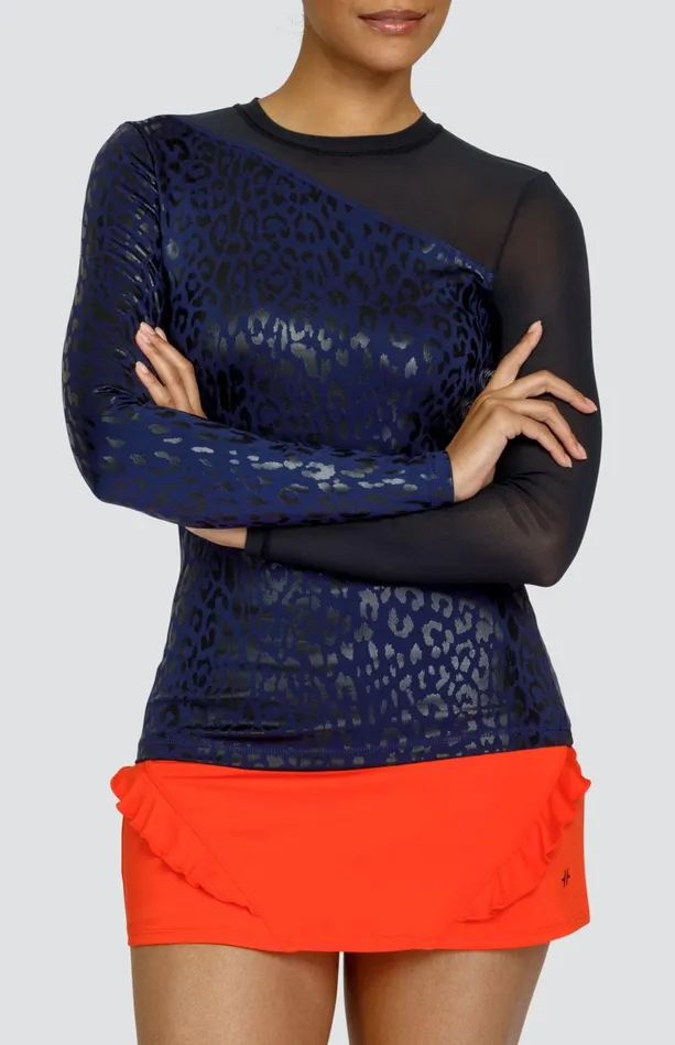 Tail Activewear Carly Top 8211 Leopard Foil Women Long Sleeve