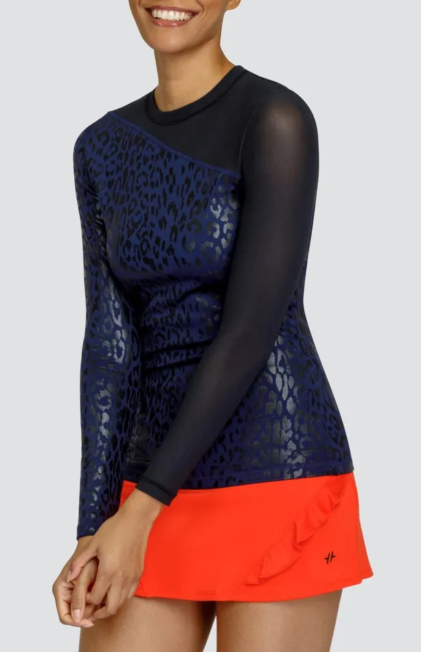 Tail Activewear Carly Top 8211 Leopard Foil Women Long Sleeve