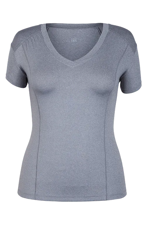 Tail Activewear Lacasi Top 8211 Frosted Heather 8211 FINAL SALE Women Short Sleeve