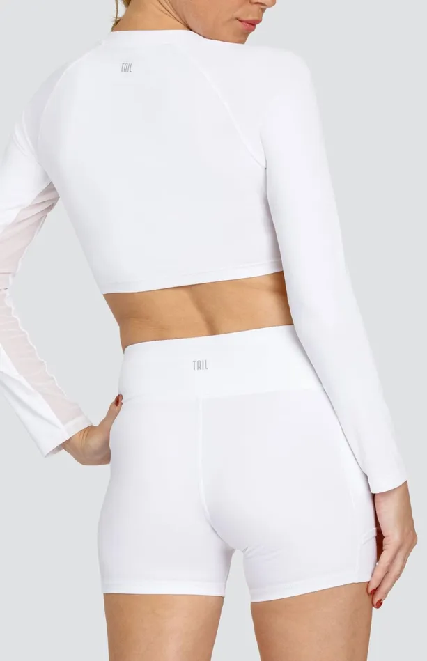 Tail Activewear Sasha Layering Top 8211 Chalk White Women Long Sleeve