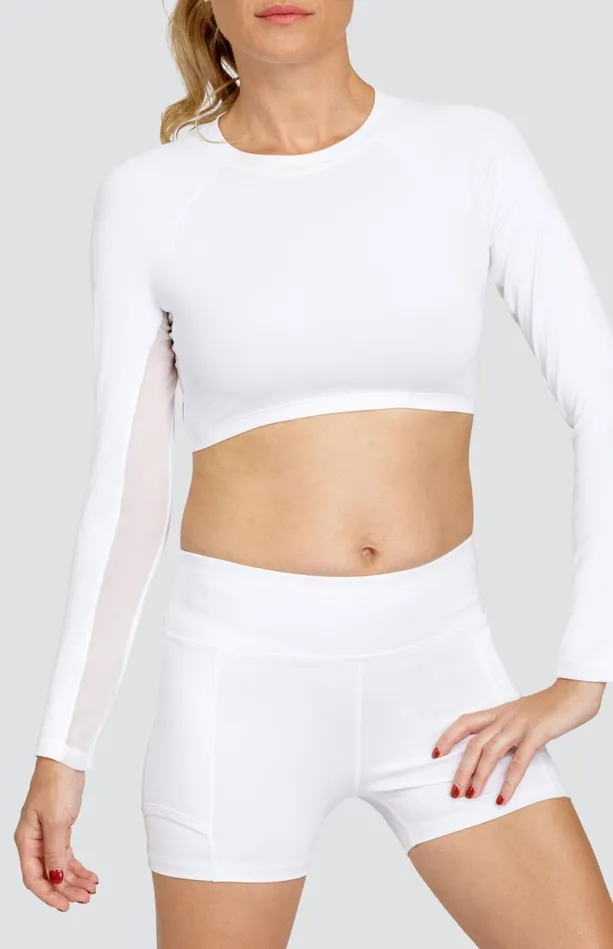 Tail Activewear Sasha Layering Top 8211 Chalk White Women Long Sleeve