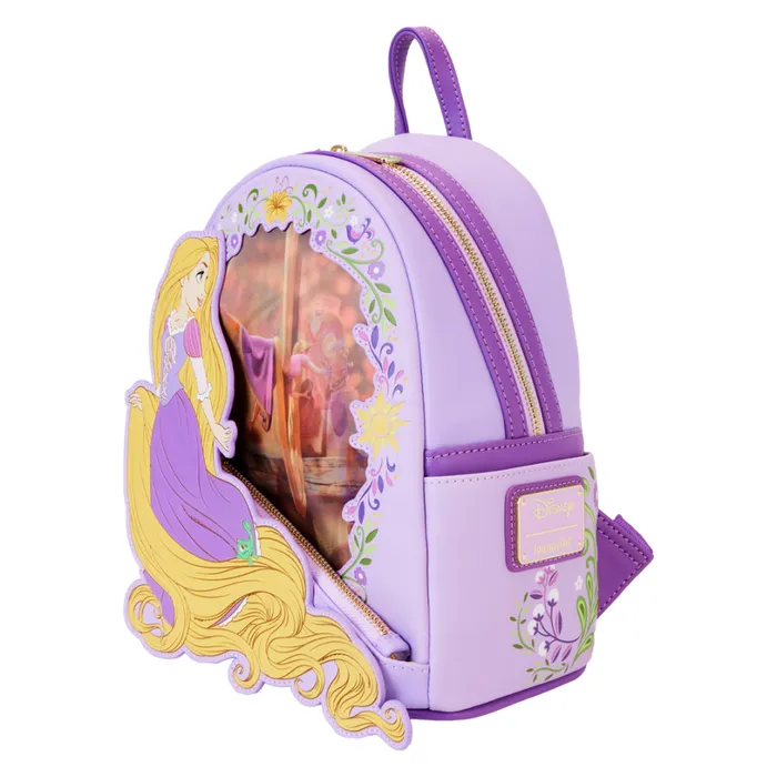 Tangled Rapunzel Princess Series Lenticular Mini Backpack Unisex Loungefly Bags and Wallets