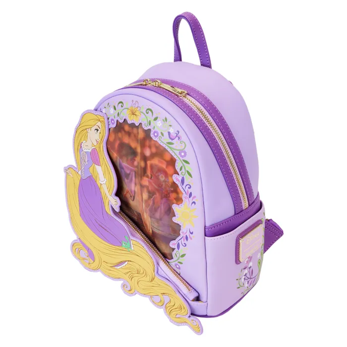Tangled Rapunzel Princess Series Lenticular Mini Backpack Unisex Loungefly Bags and Wallets
