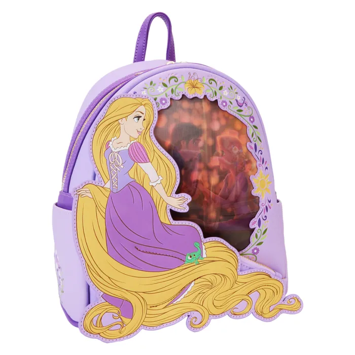 Tangled Rapunzel Princess Series Lenticular Mini Backpack Unisex Loungefly Bags and Wallets
