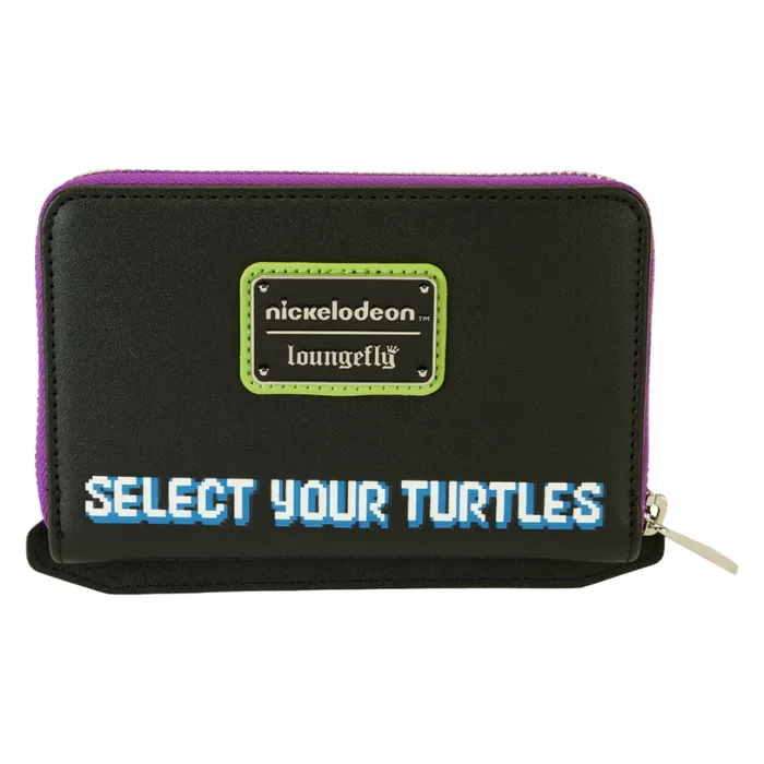 Teenage Mutant Ninja Turtles 40th Anniversary Vintage Arcade Lenticular Glow Zip Around Wallet Unisex Loungefly Bags and Wallets Teenage Mutant Ninja Turtles 40th Anniversary Vintage Arcade Lenticular Glow Zip Around Wallet Unisex Loungefly Bags and Wallets