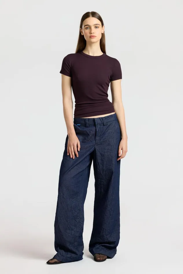 Tees Women COTTON CITIZEN Verona Tee Eggplant Tees Women COTTON CITIZEN Verona Tee Eggplant