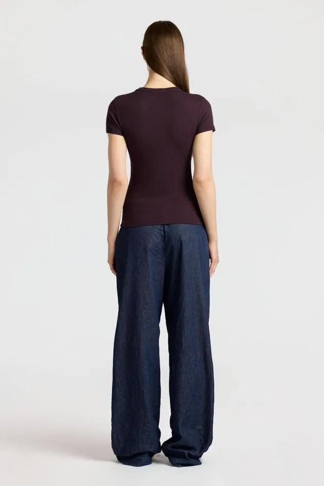 Tees Women COTTON CITIZEN Verona Tee Eggplant Tees Women COTTON CITIZEN Verona Tee Eggplant