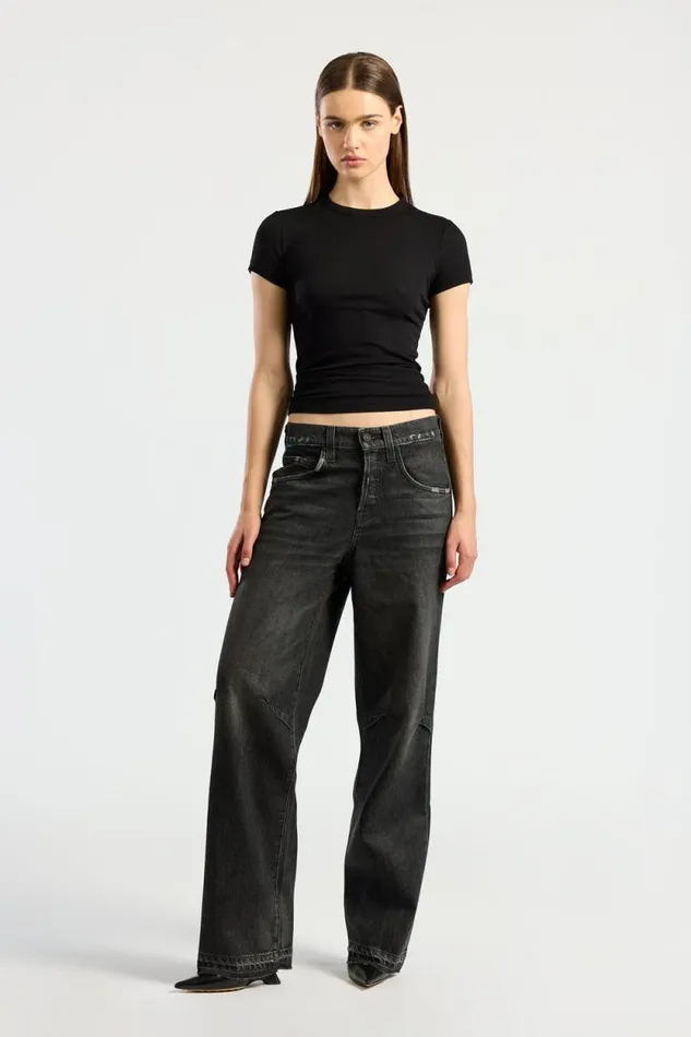 Tees Women COTTON CITIZEN Verona Tee Jet Black Tees Women COTTON CITIZEN Verona Tee Jet Black