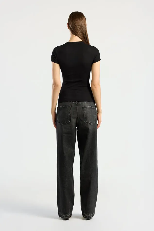 Tees Women COTTON CITIZEN Verona Tee Jet Black Tees Women COTTON CITIZEN Verona Tee Jet Black