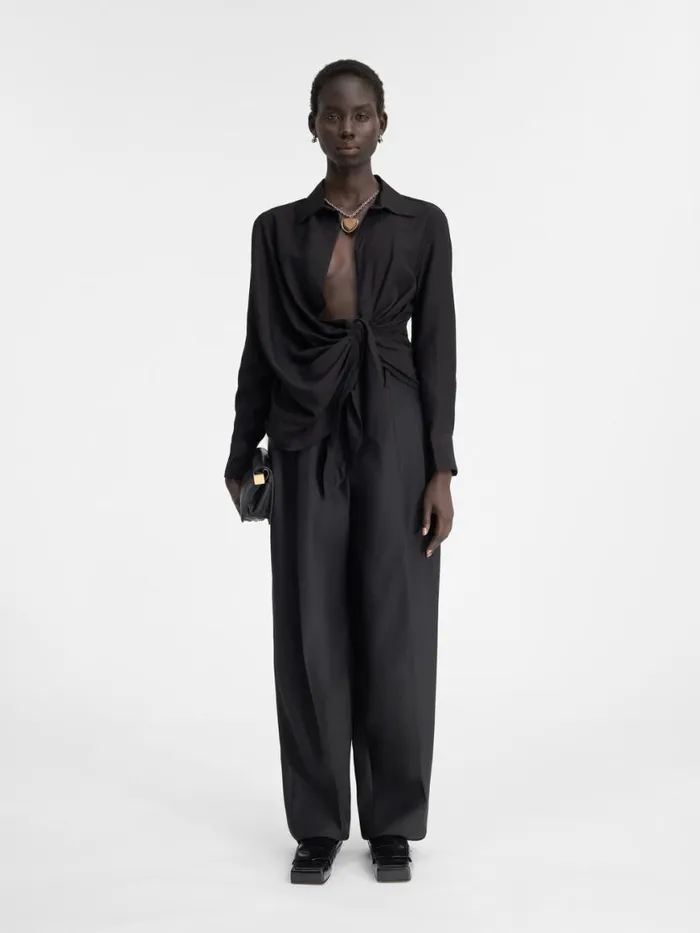 The Bahia Shirt Black Women JACQUEMUS Tops and Shirts