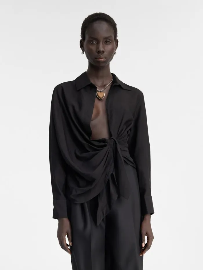 The Bahia Shirt Black Women JACQUEMUS Tops and Shirts The Bahia Shirt Black Women JACQUEMUS Tops and Shirts