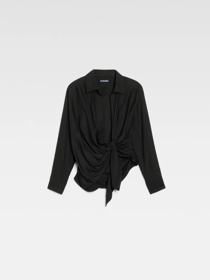 The Bahia Shirt Black Women JACQUEMUS Tops and Shirts The Bahia Shirt Black Women JACQUEMUS Tops and Shirts