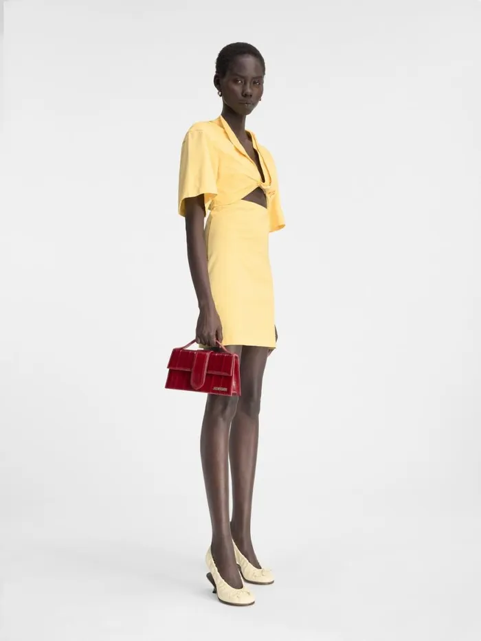 The Bahia Tshirt Dress Light Yellow Women JACQUEMUS Dresses and Skirts The Bahia Tshirt Dress Light Yellow Women JACQUEMUS Dresses and Skirts