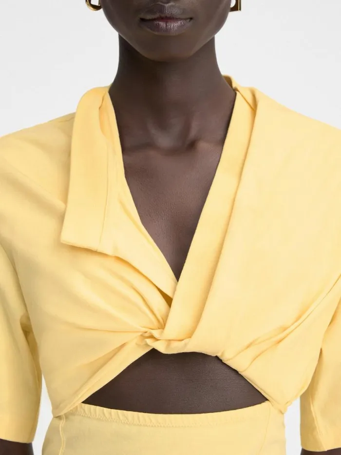 The Bahia Tshirt Dress Light Yellow Women JACQUEMUS Dresses and Skirts The Bahia Tshirt Dress Light Yellow Women JACQUEMUS Dresses and Skirts
