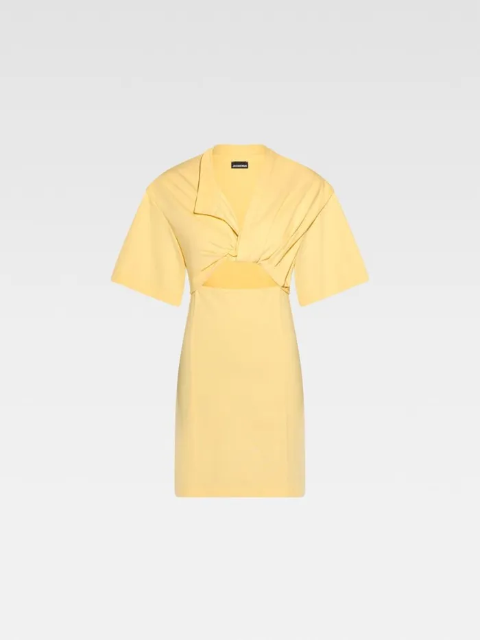 The Bahia Tshirt Dress Light Yellow Women JACQUEMUS Dresses and Skirts The Bahia Tshirt Dress Light Yellow Women JACQUEMUS Dresses and Skirts
