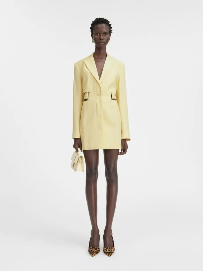 The Bari Dress Pale Yellow Women JACQUEMUS Dresses and Skirts