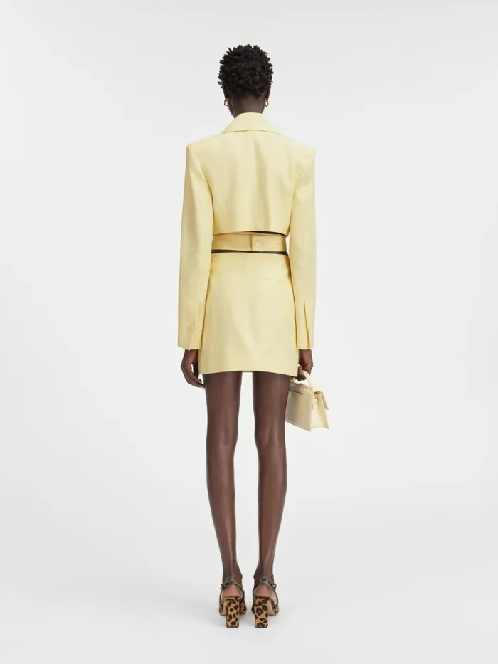 The Bari Dress Pale Yellow Women JACQUEMUS Dresses and Skirts The Bari Dress Pale Yellow Women JACQUEMUS Dresses and Skirts