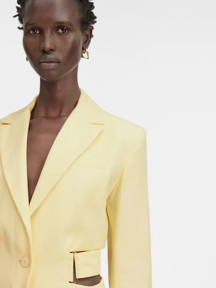 The Bari Dress Pale Yellow Women JACQUEMUS Dresses and Skirts The Bari Dress Pale Yellow Women JACQUEMUS Dresses and Skirts