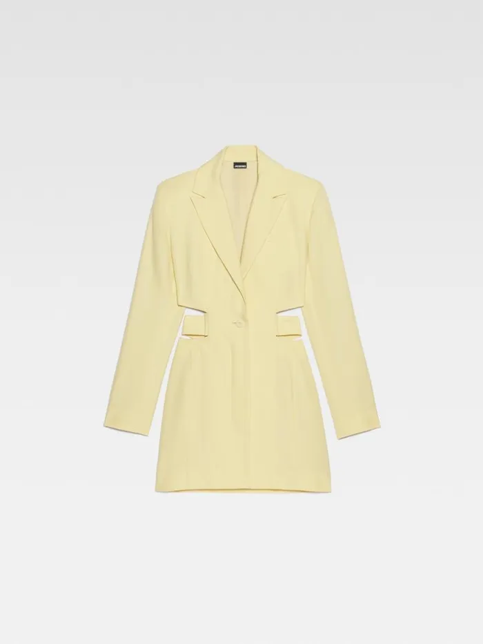 The Bari Dress Pale Yellow Women JACQUEMUS Dresses and Skirts The Bari Dress Pale Yellow Women JACQUEMUS Dresses and Skirts