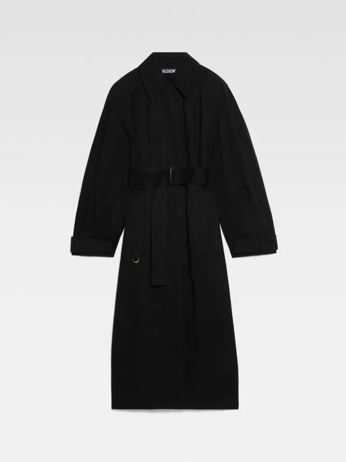 The Bari Trench Coat Black Women JACQUEMUS Coats and Jackets The Bari Trench Coat Black Women JACQUEMUS Coats and Jackets