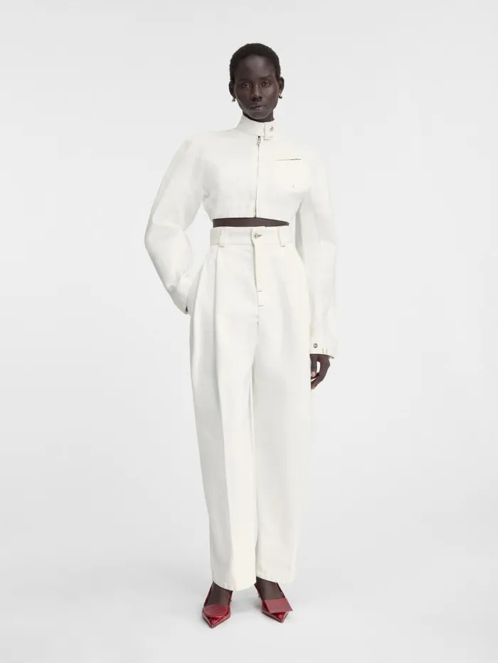 The Cabrio Denim DeNmes Jacket Offwhite Women JACQUEMUS Coats and Jackets