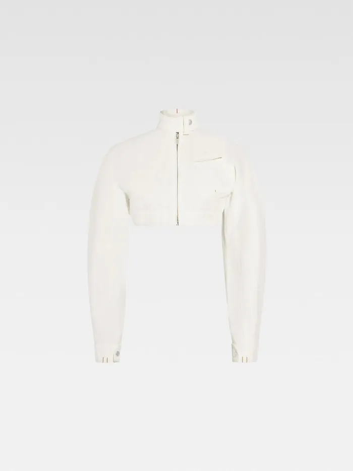 The Cabrio Denim DeNmes Jacket Offwhite Women JACQUEMUS Coats and Jackets The Cabrio Denim DeNmes Jacket Offwhite Women JACQUEMUS Coats and Jackets