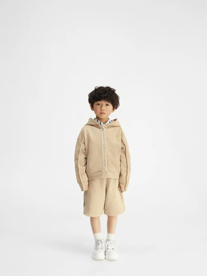 The Camargue Kids039 Zipped Sweatshirt Dark Beige WomenMen JACQUEMUS Tops