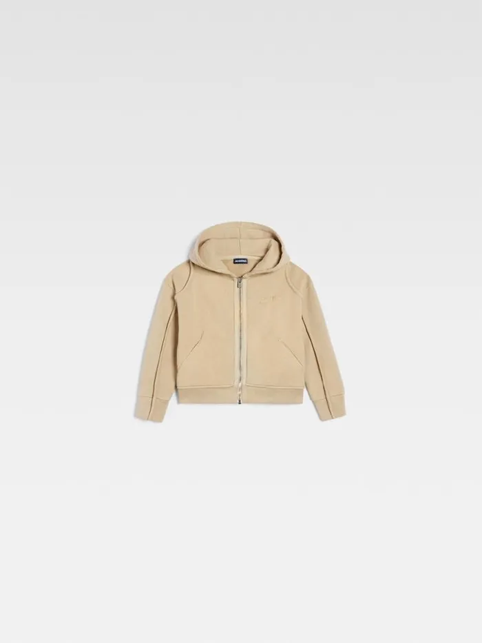 The Camargue Kids039 Zipped Sweatshirt Dark Beige WomenMen JACQUEMUS Tops The Camargue Kids039 Zipped Sweatshirt Dark Beige WomenMen JACQUEMUS Tops