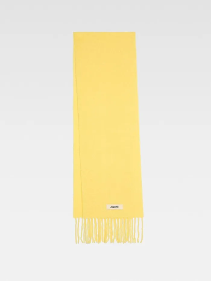 The Carro Scarf Yellow WomenMen JACQUEMUS Scarves Beanies and Gloves