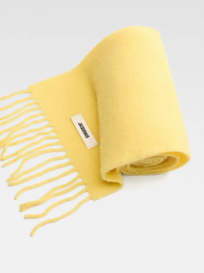 The Carro Scarf Yellow WomenMen JACQUEMUS Scarves Beanies and Gloves The Carro Scarf Yellow WomenMen JACQUEMUS Scarves Beanies and Gloves