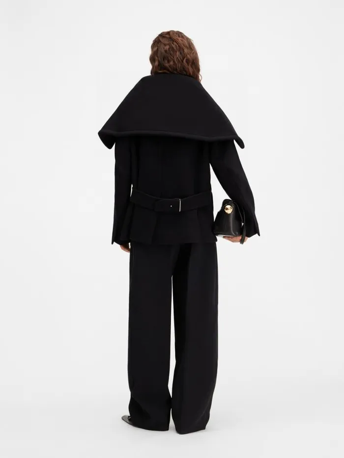 The Caruso Peacoat Black Women JACQUEMUS Coats and Jackets The Caruso Peacoat Black Women JACQUEMUS Coats and Jackets